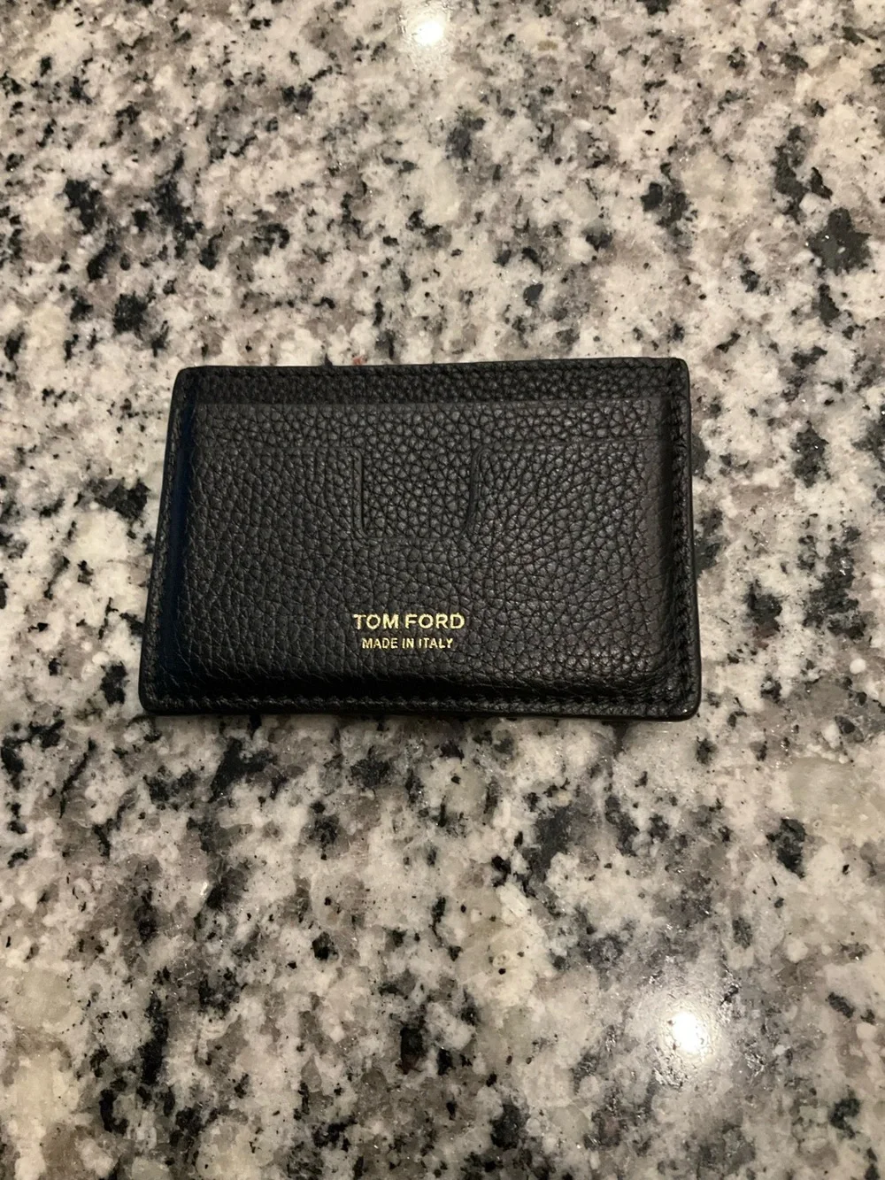 Tom Ford Black Leather Card Holder